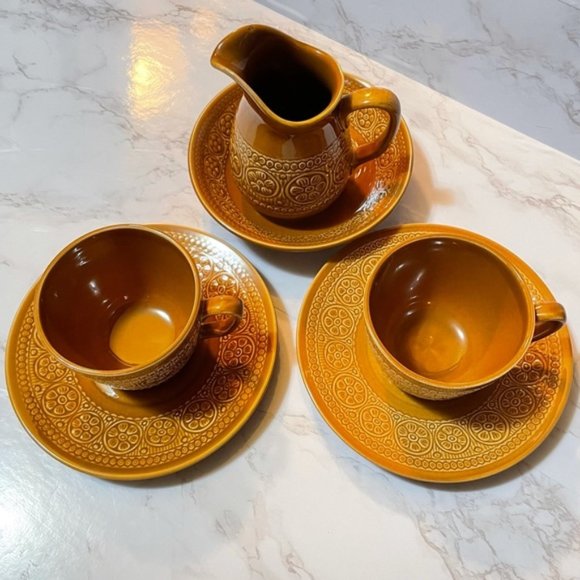 Vintage Diamondstone laveno ceramic tea set